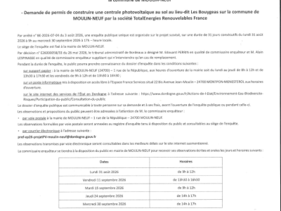 Avis d&rsquo;enquête publique unique
